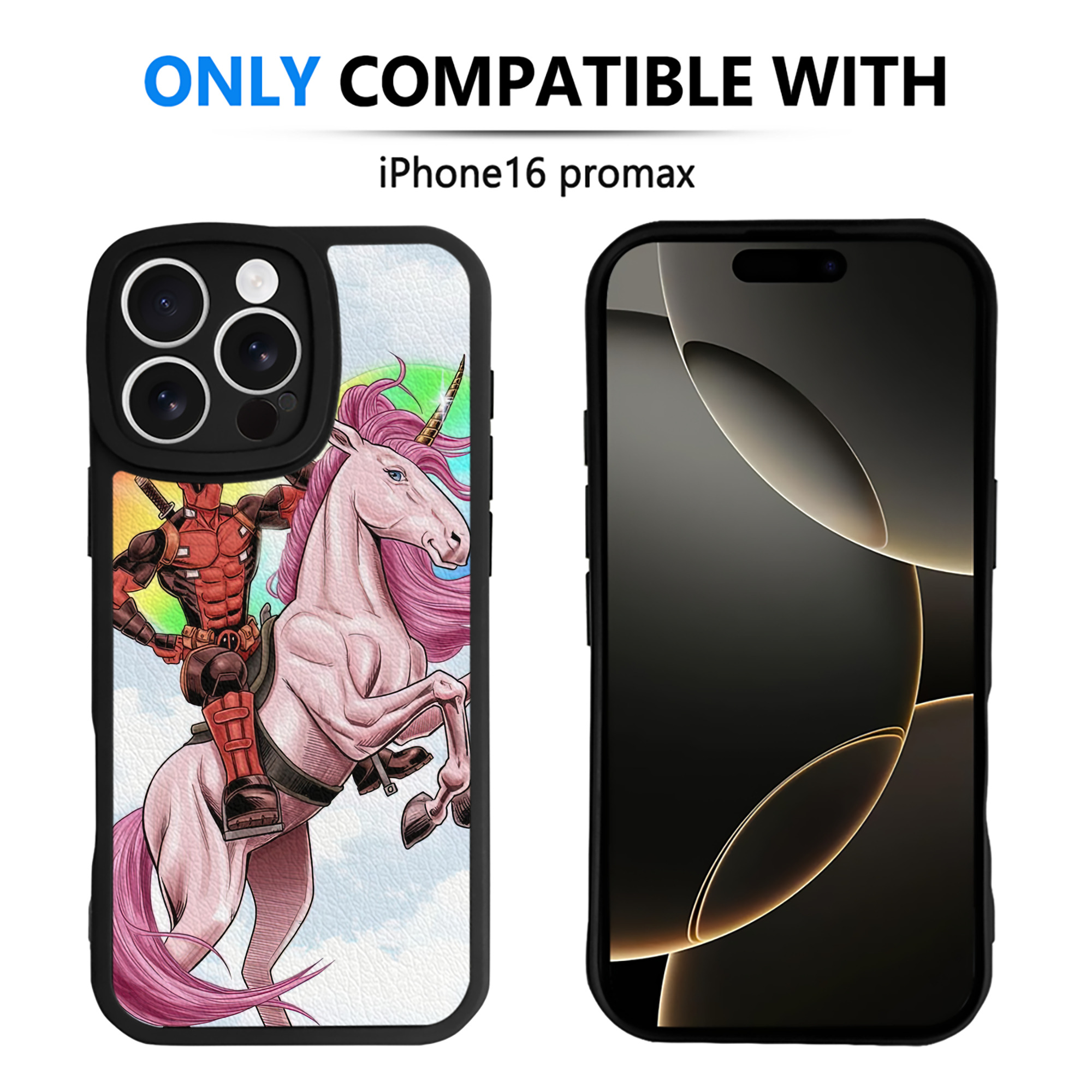 （画像用） Deadpool デッドプール 【iPhone 16シリーズ対応】シリコンスマホケース（レザー調） 材質：シリコン